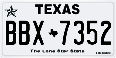 TX license plate BBX7352