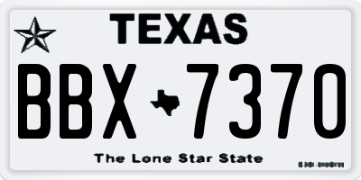 TX license plate BBX7370