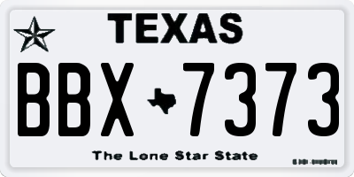 TX license plate BBX7373