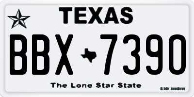 TX license plate BBX7390