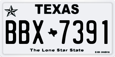 TX license plate BBX7391