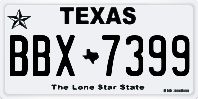 TX license plate BBX7399