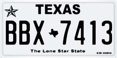 TX license plate BBX7413