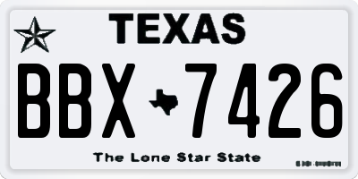 TX license plate BBX7426