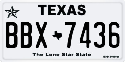TX license plate BBX7436