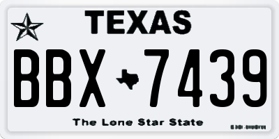 TX license plate BBX7439