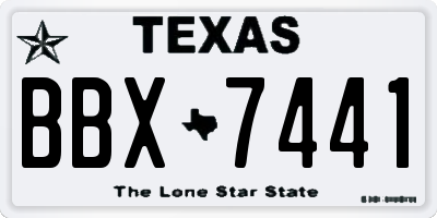 TX license plate BBX7441