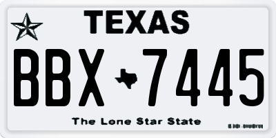 TX license plate BBX7445