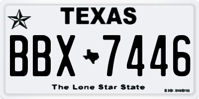 TX license plate BBX7446