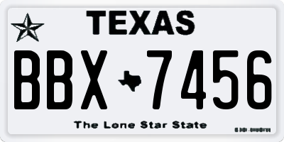 TX license plate BBX7456