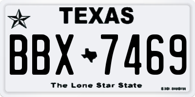 TX license plate BBX7469