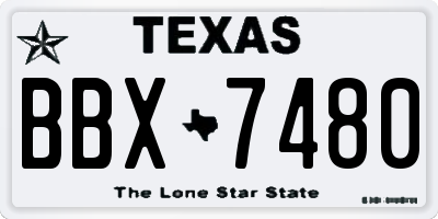 TX license plate BBX7480