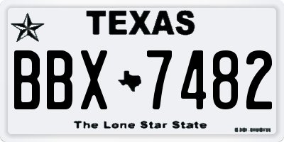 TX license plate BBX7482