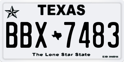 TX license plate BBX7483