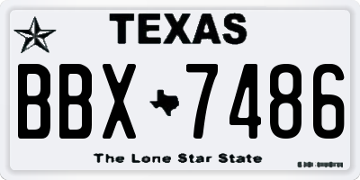 TX license plate BBX7486
