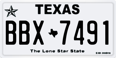 TX license plate BBX7491