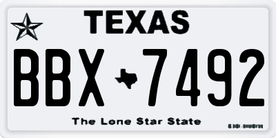 TX license plate BBX7492