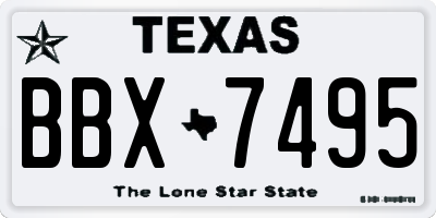 TX license plate BBX7495
