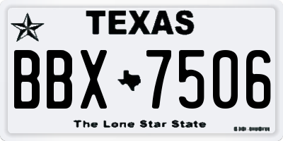 TX license plate BBX7506