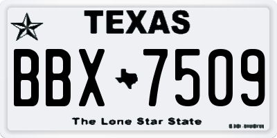 TX license plate BBX7509
