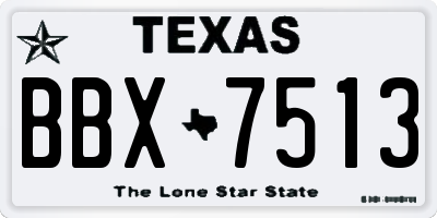 TX license plate BBX7513