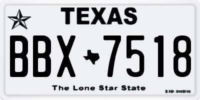 TX license plate BBX7518
