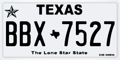 TX license plate BBX7527