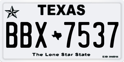 TX license plate BBX7537