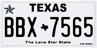 TX license plate BBX7565
