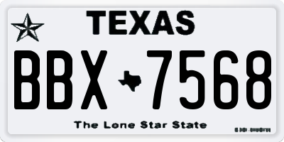 TX license plate BBX7568