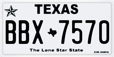 TX license plate BBX7570