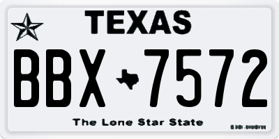 TX license plate BBX7572