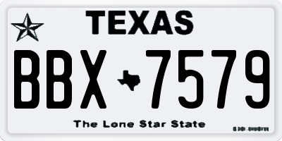 TX license plate BBX7579