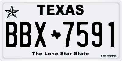 TX license plate BBX7591