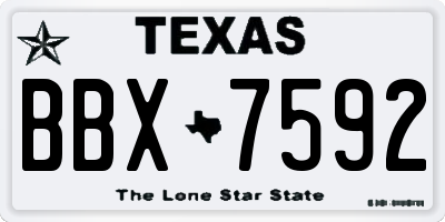 TX license plate BBX7592