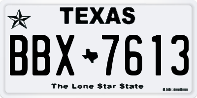TX license plate BBX7613