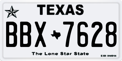 TX license plate BBX7628