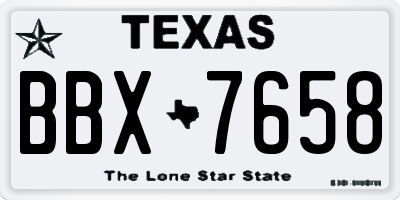 TX license plate BBX7658
