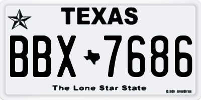 TX license plate BBX7686