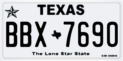 TX license plate BBX7690