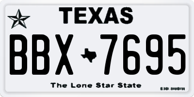 TX license plate BBX7695