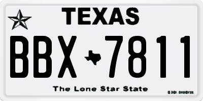 TX license plate BBX7811