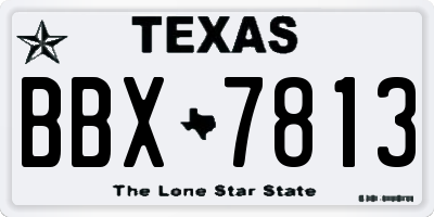 TX license plate BBX7813