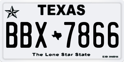 TX license plate BBX7866