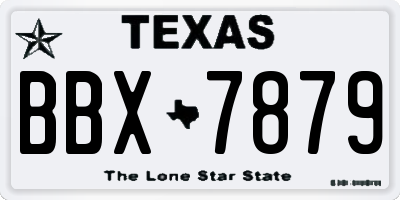 TX license plate BBX7879