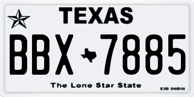 TX license plate BBX7885
