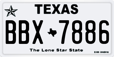 TX license plate BBX7886