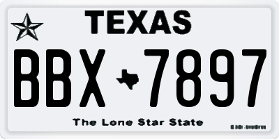 TX license plate BBX7897