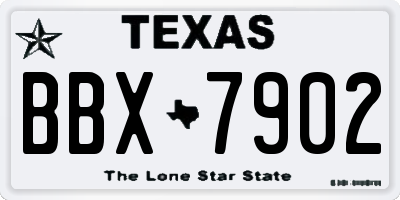 TX license plate BBX7902