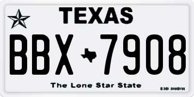 TX license plate BBX7908